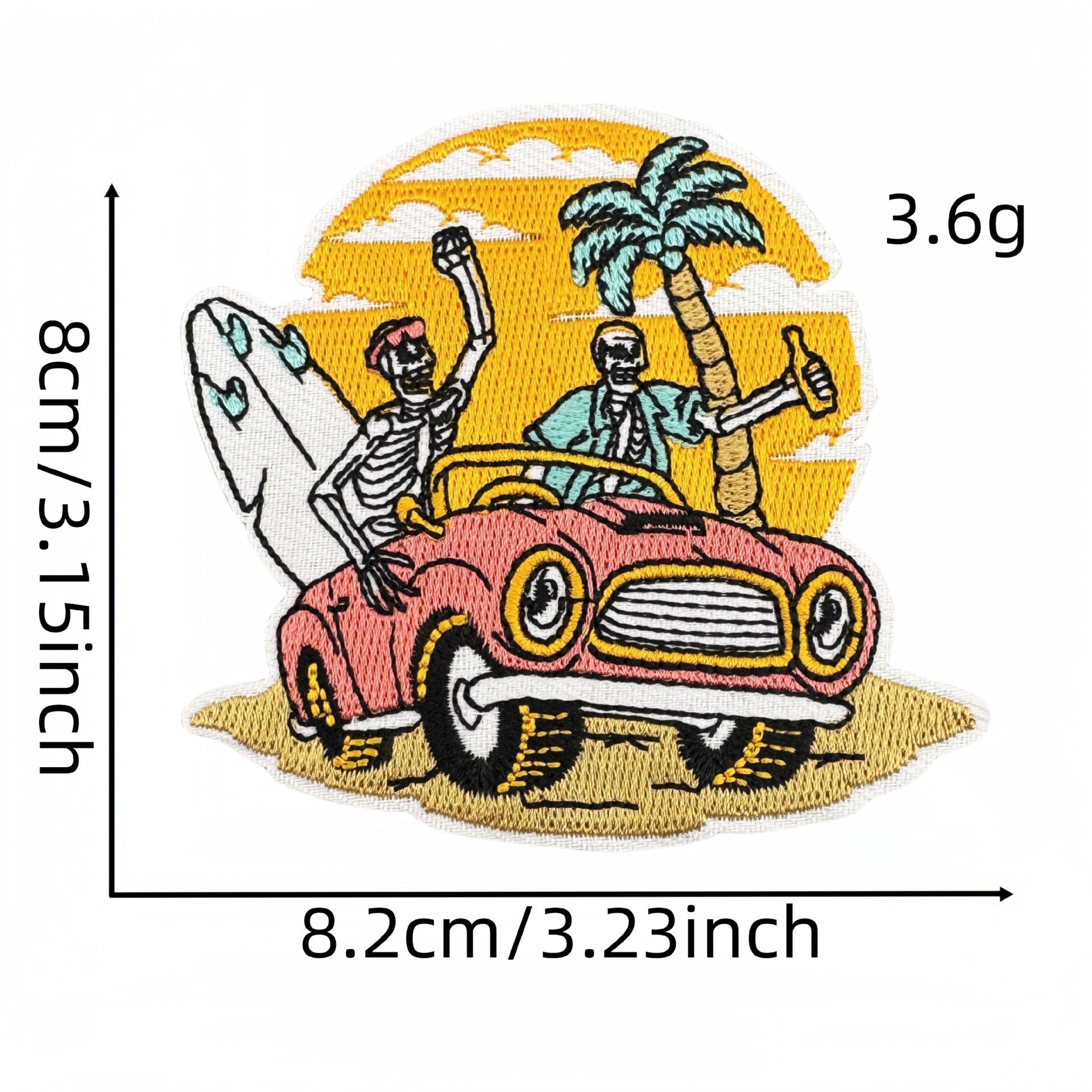 Wholesale Landscape skull car cloth sticker green landscape graffiti series decoration